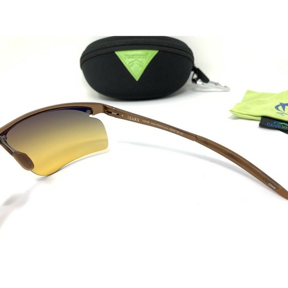 PEAKVISION SPORTS GOLF SUNGLASSES Bronze Sx8.88 + CASE and CLOTH Excellent - Picture 5 of 12